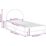  Otroški posteljni okvir z vznožjem krema 80 x 160 cm, (5000104745) | Shoptok.si