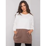 RUE PARIS Sweatshirt-RV-BL-7197.89P-white-brown | Shoptok.si