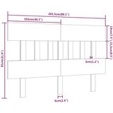  Uzglavlje za krevet boja meda 203,5x3x81 cm masivna borovina | shoptok.hr