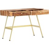 Maison Chic Pisalna miza - pisarniška miza - Računalniška miza s predali 100x55x75 cm trden palisander, (21785689) | Shoptok.si