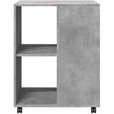  Bočni stolić s kotačima siva boja betona 55x60x78 cm drveni | shoptok.hr