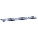 vidaXL Jastuk za vrtnu klupu plavo-bijeli prugasti 200x50x3 cm tkanina | shoptok.hr