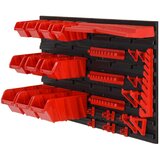  35-dijelni set polica za radionicu crveno-crni 77 x 39 cm PP Slike