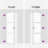 Staklena vrata Rezbarija Crna 83 x 3,5 x 201,5 cm Aluminij | shoptok.hr