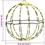 vidaXL Žogica med 96 LED Toplo bela 30 cm Kovina | Shoptok.si