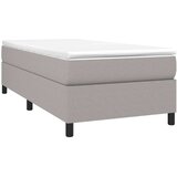  Kreveta s oprugama i madrac svjetlosivi 90x200cm tkanina | shoptok.hr