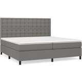  Krevet s oprugama i madracem tamnosivi 200 x 200 cm od tkanine | shoptok.hr