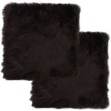  Jastučići za stolice 2 kom smeđi 40 x 40 cm prava ovčja koža | shoptok.hr