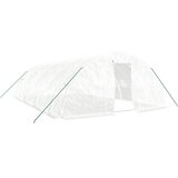  Staklenik s čeličnim okvirom bijeli 40 m² 8 x 5 x 2,3 m | shoptok.hr
