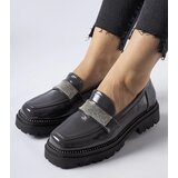 Gemre Dark gray patent leather loafers Fecteau | Shoptok.si