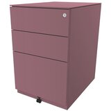 BISLEY Pomični predalnik Note™, 2 univerzalna predala, 1 predal za obešalne mape, VxŠxG 652 x 420 x 565 mm, z dodatno ploščo, roza | Shoptok.si
