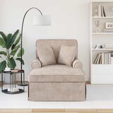  Ležaljka s suknjom s jastukom Bež 157 x 91 x 91 cm ARES | shoptok.hr