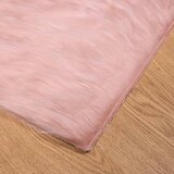  Tepih od umjetne ovčje kože TAFALLA Ružičasta 160 x 160 cm | shoptok.hr