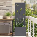 vidaXL Vrtni Sadič s Dekorativnom Pločom Antracit 50 x 140 cm | shoptok.hr