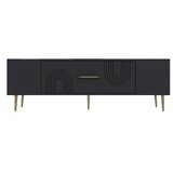 Hanah home tv polica Dekol2 anthracite gold