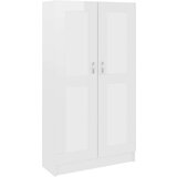 vidaXL Ormarić za knjige visoki sjaj bijeli 82,5x30,5x150 cm iverica | shoptok.hr