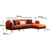 Atelier Del Sofa ugaona garnitura Sevilla Corner Right (L3+Chl)