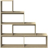 vidaXL Pregrada/regal za knjige 4 razina hrast 143,5x29x143,5cm drveni | shoptok.hr