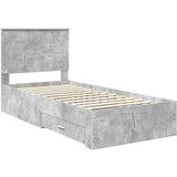  Konstrukcija postelje z vzglavjem Betonsko siva 100 x 200 cm, (5000104066) | Shoptok.si