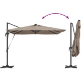  Cantilever Roma Sjenilo s LED-ima - Taupe (286 x 285 x 270 cm) - Aluminiij | shoptok.hr