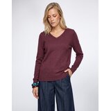 Vila Puloverji VIRIL V-NECK L/S Bordo | Shoptok.si