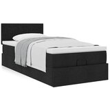 vidaXL Otomanski okvir kreveta s madraca crni 100x200cm tkanine Cijene