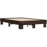  Okvir za krevet smeđi hrast 120x190cm konstruirano drvo i metal | shoptok.hr