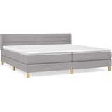  Krevet s oprugama i madracem svjetlosivi 200 x 200cm od tkanine | shoptok.hr