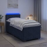 Krevet s box springom madracem i LED-om Tamnosiva Jjedan - Tamnosiva jedna veličina Dizajn s rombovima | shoptok.hr
