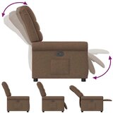  Naslonjač od tkanine smeđi | shoptok.hr