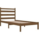 Posteljni okvir medeno rjav iz trdne borovine 100x200 cm, (20648377) | Shoptok.si