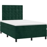  box spring s madracem LED tamnozeleni 120x200 cm baršun | shoptok.hr