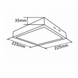  LED PANEL KA-S5 18W 4000K CRNI | Eponuda.com