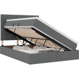  LED krevet za pohranu s madracem Tamnosiva 140 x 190 cm Tkanina | shoptok.hr