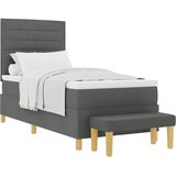  s opruga kutije Tamno siva 200 x 90 cm tkanina | shoptok.hr