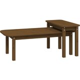 The Living Store Komplet klubskih mizic 2-delni medeno rjava trdna borovina - Komplet Klubskih Mizic, (21421396) | Shoptok.si