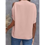 Fenzy Elegantna Ohlapna Bluza Z "V" Izrezom, Svetlo Roza | Shoptok.si