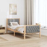  Krevetna konstrukcija s uzglavljem Svijetlo siva 75 x 190 cm | Eponuda.com