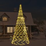  Božićno drvce na stijegu 3000 toplih bijelih LED žarulja 800 cm | shoptok.hr
