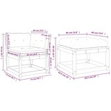  3-dijelni set vrtnih sofa s jastucima bijeli masivna borovina | shoptok.hr