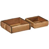  Set poslužavnika od 2 komada od punog drva iskopanog | shoptok.hr