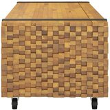 vidaXL Klubska mizica 110x45x35 cm trdna tikovina | Shoptok.si