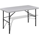 vidaXL Zložljiva vrtna miza 122 cm HDPE bela, (20818732) Cene