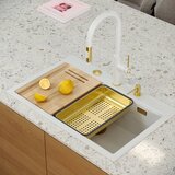 Quadron Kuhinjska armatura JENNIFER, bela z zlatimi detajli | Shoptok.si