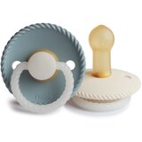 FRIGG® tolažilna duda rope natural rubber night stone blue & cream | Shoptok.si