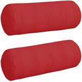  Valjkasti jastučići 2 pcs Crvena Ø 25 x 70 cm tkanina | shoptok.hr