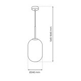  Visilica na sajli ALIAS 1xE14/40W/230V prečnik 24 cm zlatna | Eponuda.com