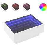 Maison Chic Klubska mizica - kavna mizica - Nizka mizica LED bela 70x50x30 cm inženirski les, (21754349) Cene