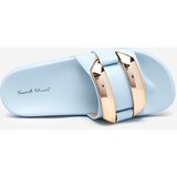 Resti Blue women's slippers with golden Serina ornament - Footwear | shoptok.hr