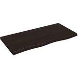Maison Chic Stenska polica - Viseča Polica temno rjava 100x50x(2-4) cm trdna hrastovina, (21784692) Cene